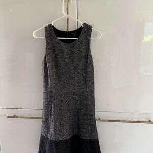 Theory Charcoal and Black Midi Dress